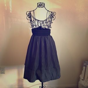 Charcoal grey, layered skirt